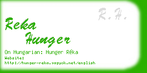 reka hunger business card
