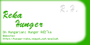 reka hunger business card